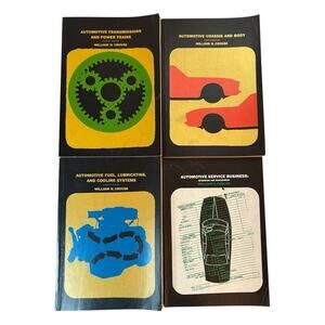 (4) - VTG 1970s CROUSE Automotive Service Car Manual Books 4th Edition Softcover